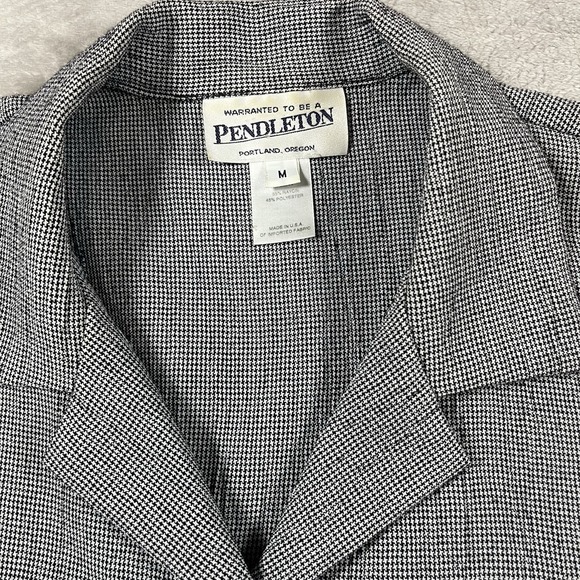 Pendleton Womens 2 pc Vintage Twin Set Tank and‎ Blazer Lightweight Houndstooth - Picture 3 of 11